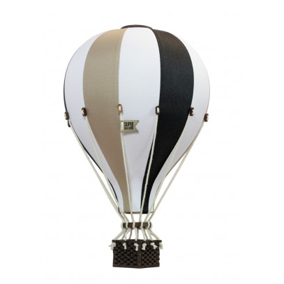 Balon Dekoracyjny L12 Biało-Czarno-Złoty ŚREDNI 33 cm