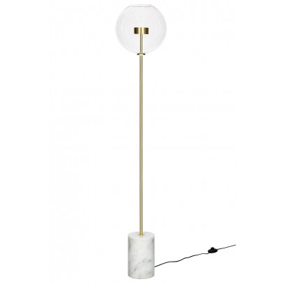 Lampa podłogowa CAPRI FLOOR złota - 60 LED, aluminium, szkło, marmur