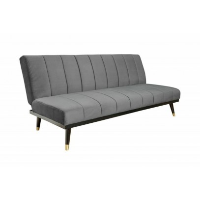 INVICTA sofa rozkładana PETIT BEAUTE 180cm szary aksamit