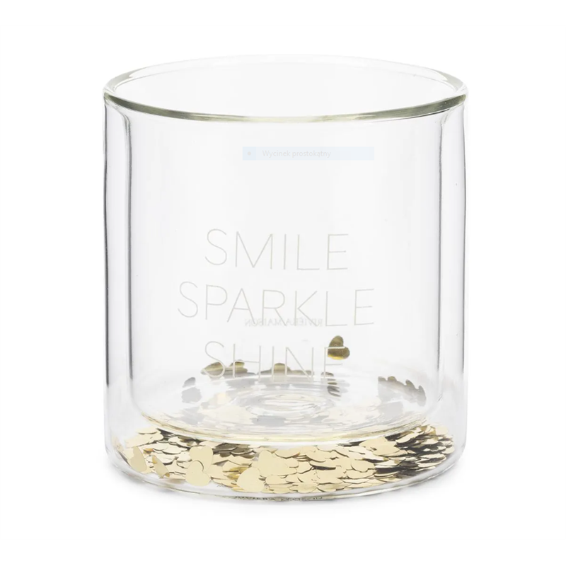 Szklanka z Cekinami Sparkling Hearts Glass RM-4951