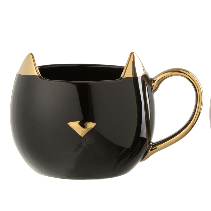 Kubek CAT Czarno-Złoty J-LINE-5027