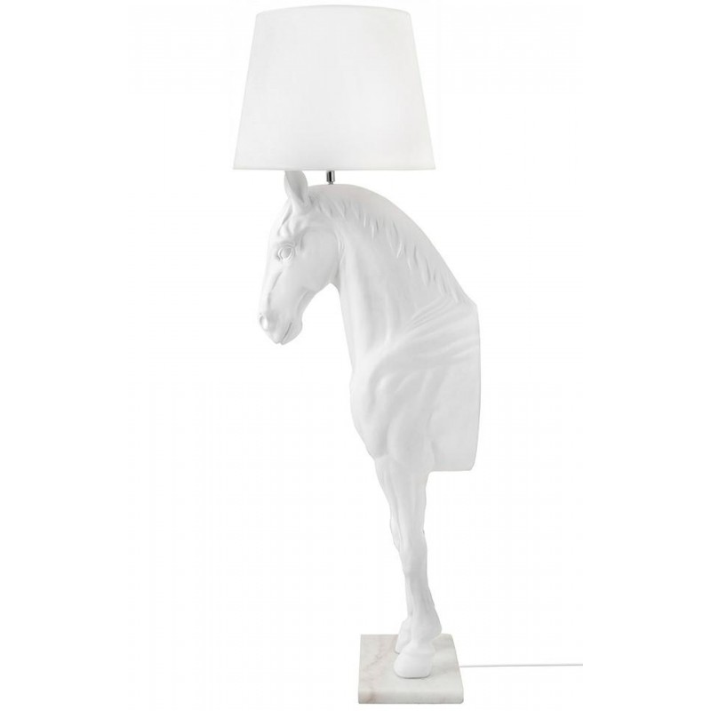 Lampa podłogowa KOŃ HORSE STAND M biała  - włókno szklane